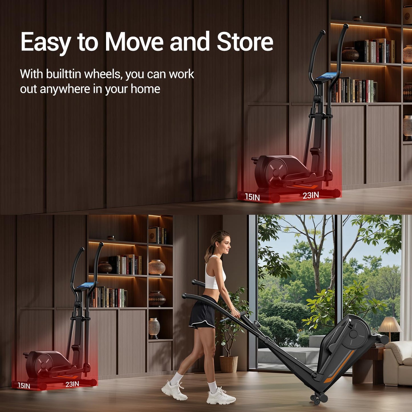 Elliptical Exercise Machine, Elliptical Training Machine for Home with 350LBS Weight Capacity