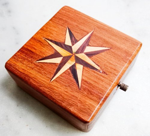 3.5 Inch Handmade Wooden Brass Compass | with Clock Authentic Vintage Maritime & Nautical Compass | Collectible Gift Replica Watch Hiking Travelling Use