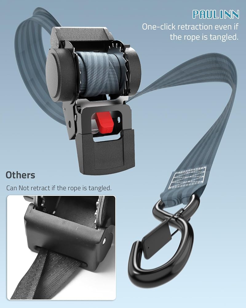 Retractable Ratchet Straps 2