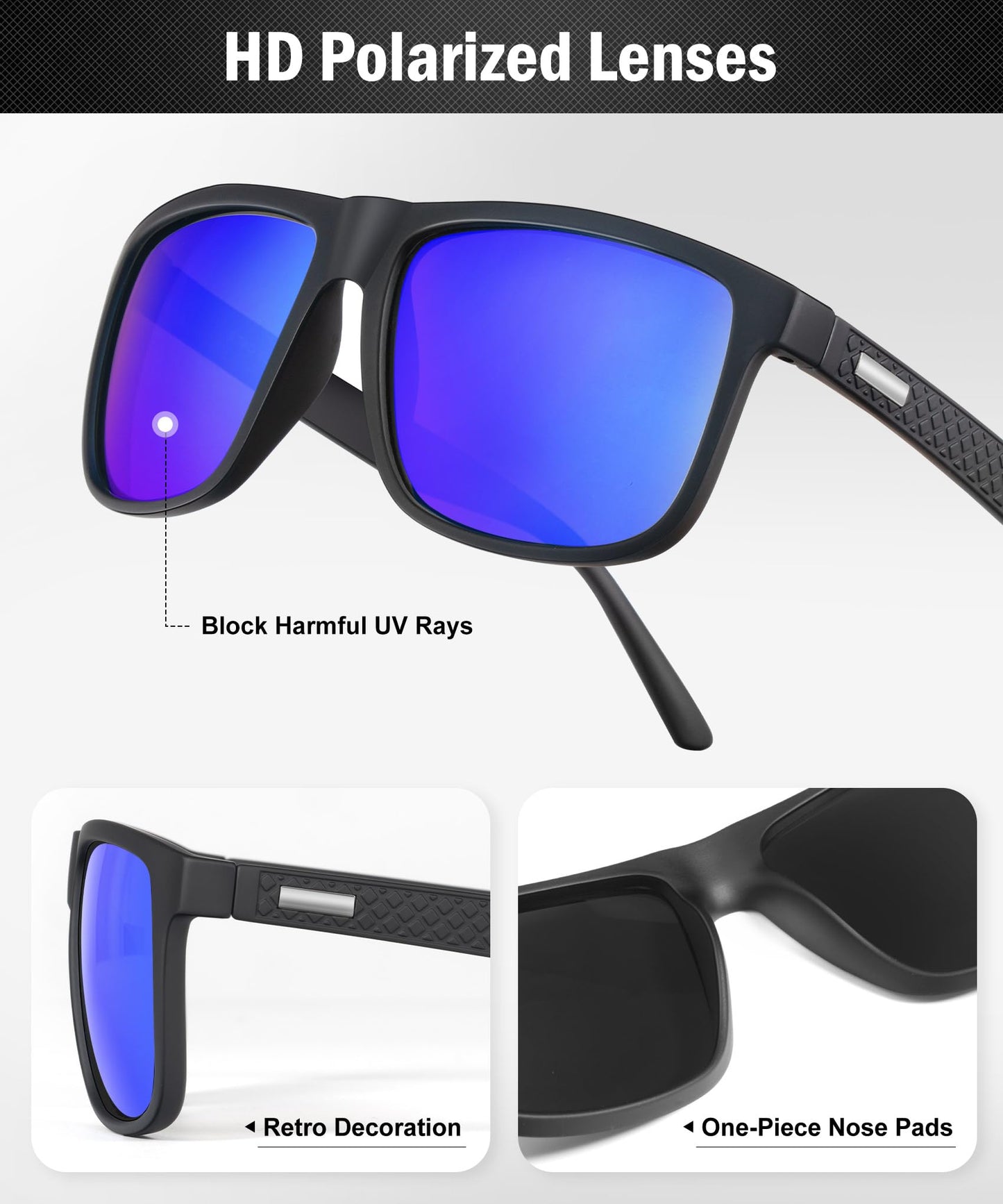CIFOYA Sunglasses-Men Polarized Mens Sunglasses: Classic Women Sun Glasses UV Protection for Fishing Driving Golf