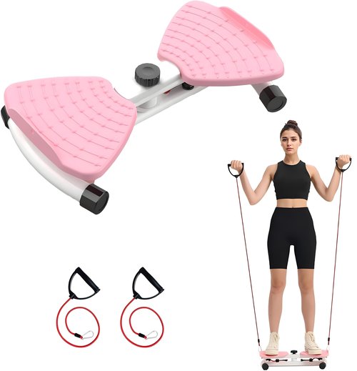 Waist Twist Exercise Machine - 300 lbs Capacity Ab Workout Equipment for Slim Waist & Core Strength | Foot Massage & Weight Loss - Quiet Home Gym Gear for Men & Women