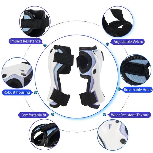 Adjustable Kids Toddler Helmet with Knee Pads,Elbow Pads & Wrist Guards,Bike Helmet for Ages 3-5,5-8,8-14,Boys & Girls Helmets and Pads Set for Skateboard,Skating,Biking,Cycling
