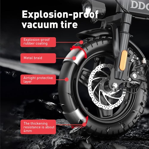 Folding Electric Bike for Adults, 700W Peak Motor 25MPH Speed, 48V 20Ah Removable Battery Ebike,14 Inch Wheels Adults Electric Bicycles with Multiple Shock Absorption, Lightweight & Portable E-Bike