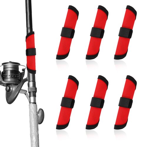 BOXOB 6pcs Fishing Lure Covers, 3.94 Inch Fishing Hook Covers Fish Pole Sleeve Fish Bait Gloves Protectors Lure Shield Wraps Essential Gear for Fishermen Gift