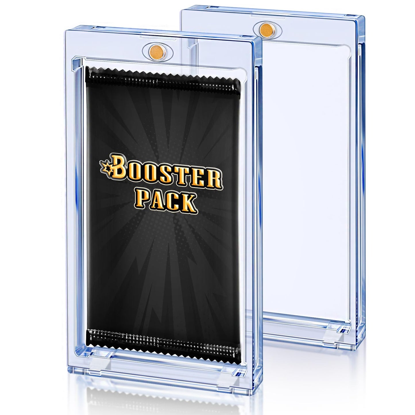 2 Pack Card Booster Pack Display Holder, Magnetic Card Holder for Card Booster Pack, UV Protection