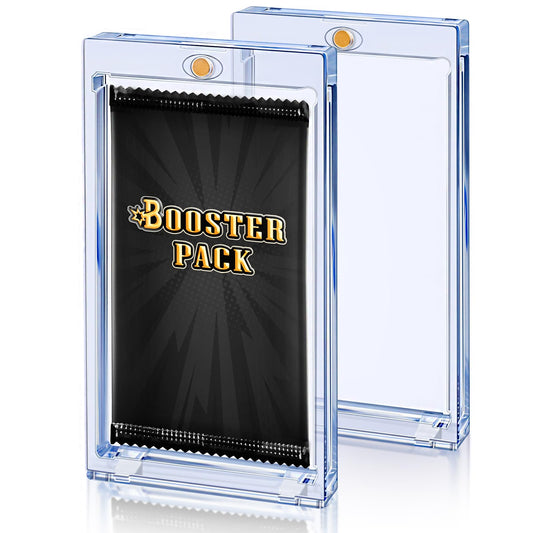 2 Pack Card Booster Pack Display Holder, Magnetic Card Holder for Card Booster Pack, UV Protection