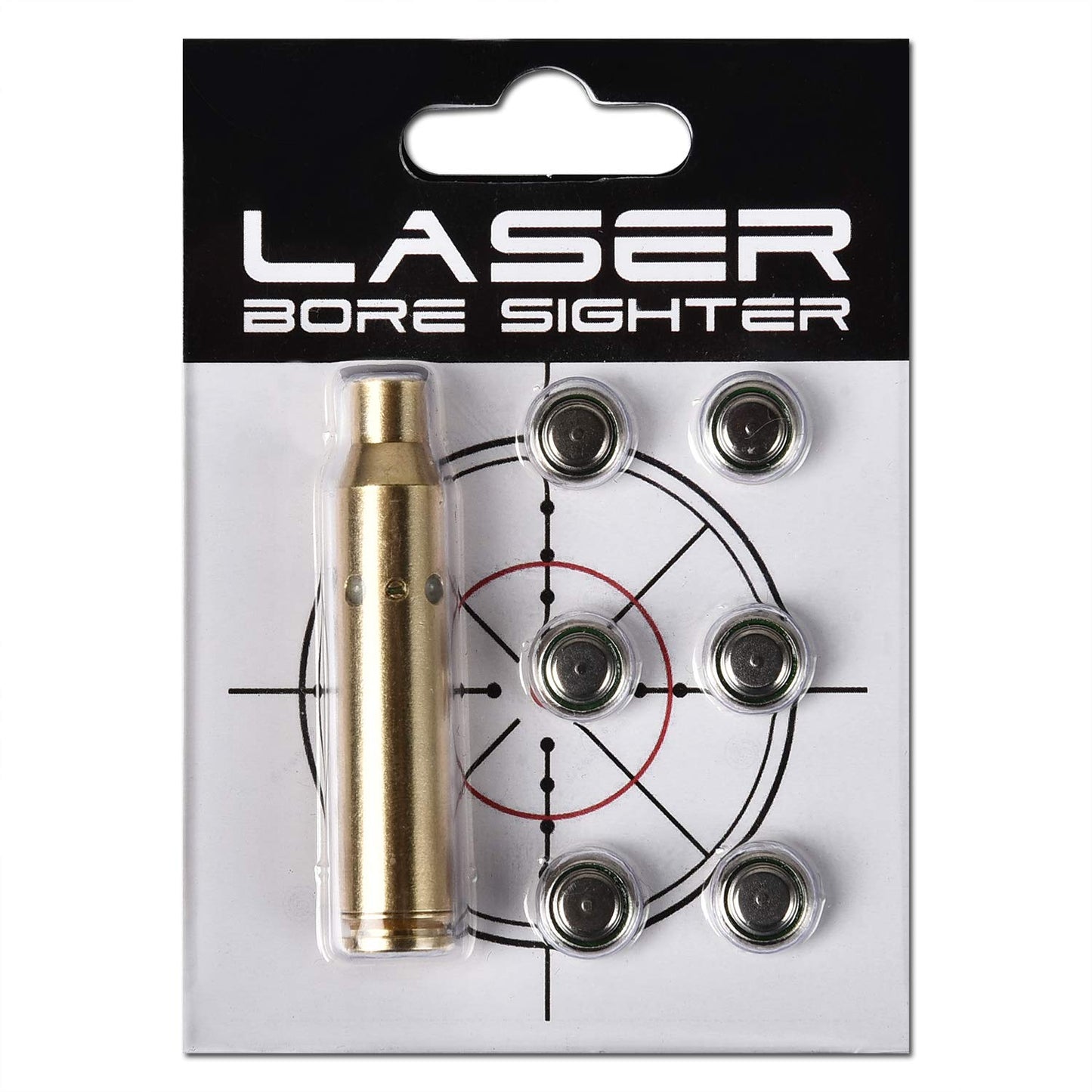 MidTen Bore Sight Cal Red Dot Boresighter for 223 5.56mm with 2 Sets of Batteries