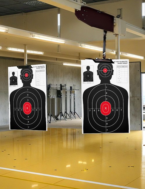 LAKINGO Shooting Paper Targets for The Range, 23x35 Inch Silhouette Targets with Stickers for Indoor/Outdoor Practice, Suitable for Handguns, Pistols, Rifles, Airguns, Pellet Gun, BB Guns