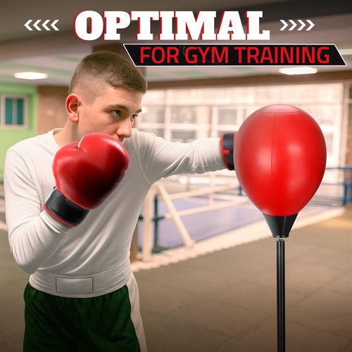 Punching Bag with Stand ??58 Inch Reflex Bag Boxing Set for Ages 15, Adjustable Height, Includes Gloves & Pump | Boxing Equipment - Active Builds Focus & Coordination | Great as Gifts