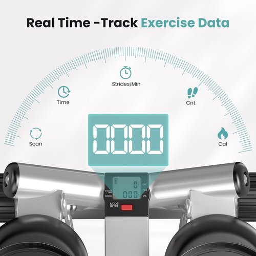OLIXIS Stepper for Exercise, Stair Step Workout Machine with Resistance Bands, Mini Stair Stepper at Home Workout Equipment with 265 LB Load Capacity,Fitness Stepper with LCD Monitor