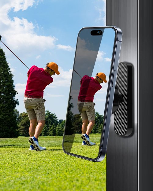 Weihele Magnetic Golf Cart Phone Holder - N52 Super Strong Magnet, 360 ° Rotatable, Anti Shake Design, Compatible with iPhone 16 Pro Max/Galaxy, Suitable for Club Cars/Gyms/Yamaha, Trucks, EZGO