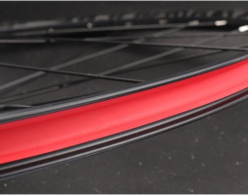 Bicycle Rim Liner Strip Tape, High-Strength Protection Tape Inner Tubes for Bike Wheels (Mountain Bike Tires, Red 26Inches 2 PCS)