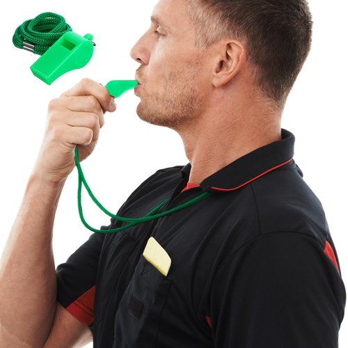 SynHHergyx 2Pcs Plastic Green Sports Whistles for Coaches with Lanyard Loud Crisp Sound Whistles for Referees Teacher Outdoor Enthusiasts and Family Emergencies