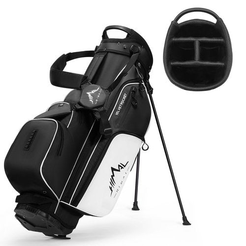 UNIHIMAL 4-Way Golf Stand Bag with Full-Length Divider, Lightweight Waterproof Golf Bag for Men & Women Holds 4-8 Clubs
