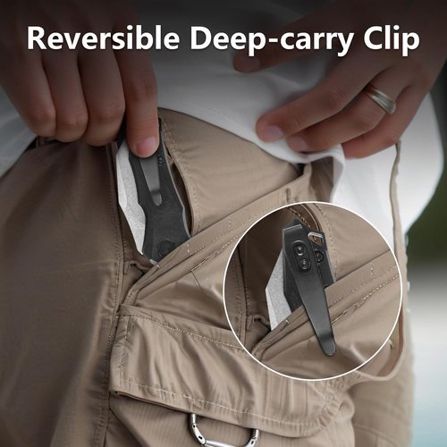 8Cr13Mov Steel Folding Knife with Clip, Foldable Knife with gray aluminum handle, Portable Pocket Knives for Men Ideal for Outdoors and Everyday Cutting, father's day pocket knife