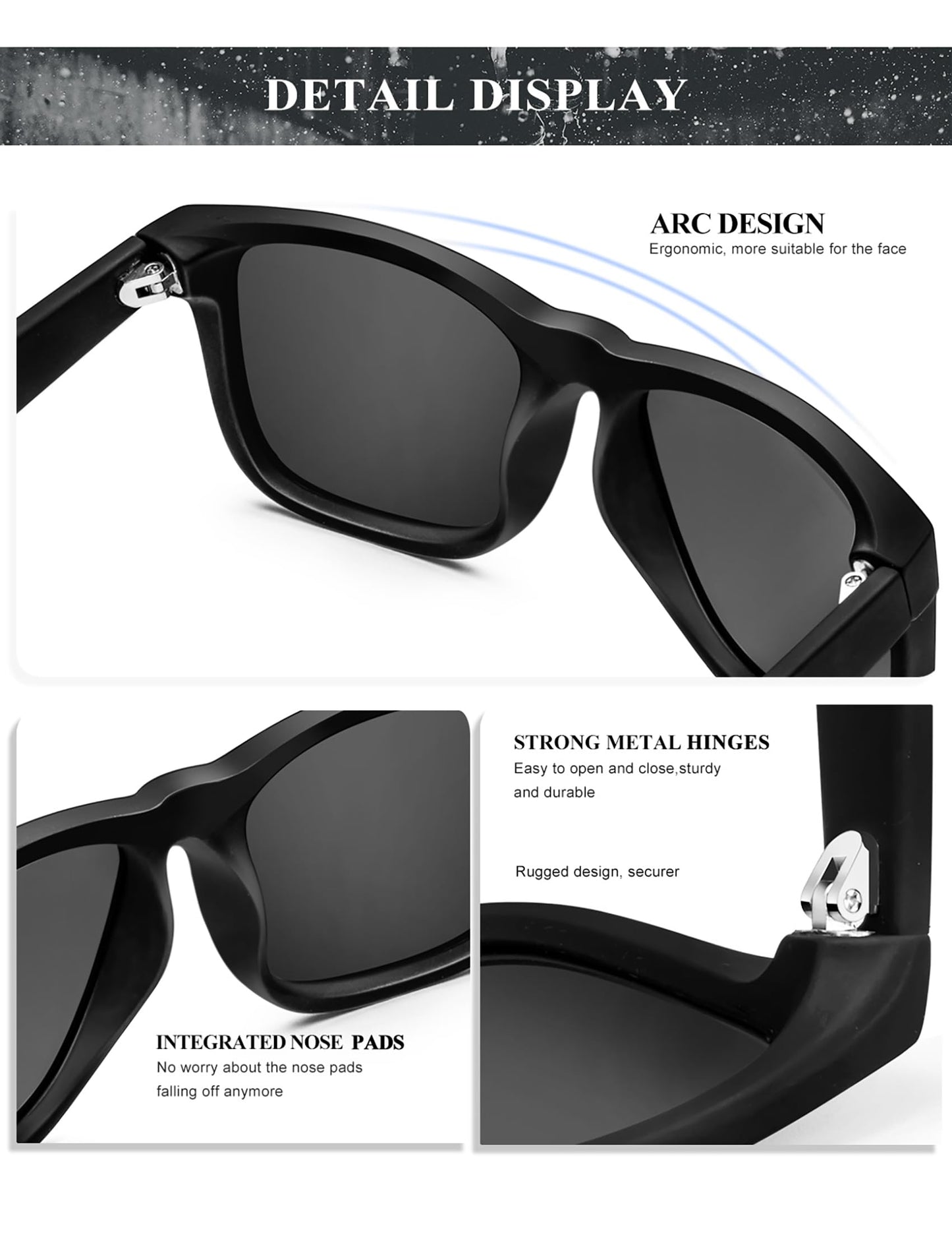 KALIYADI Mens-Sunglasses Polarized Sunglasses Men: Classic Sun glasses for men with UV Protection Driving Fishing Golf