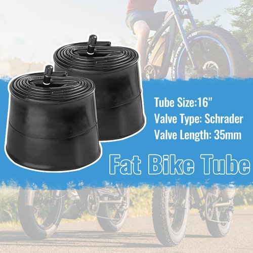MEGHNA Fat Bike Tire 16 x 4.0 inch with Inner Tubes Electric Bike Tire Fat Tire 16 inch Heavy Duty Anti-Slip Foldable Replacement All Terrain Tire for Kids Bike E-Bike (2 Tires with Inner Tubes)