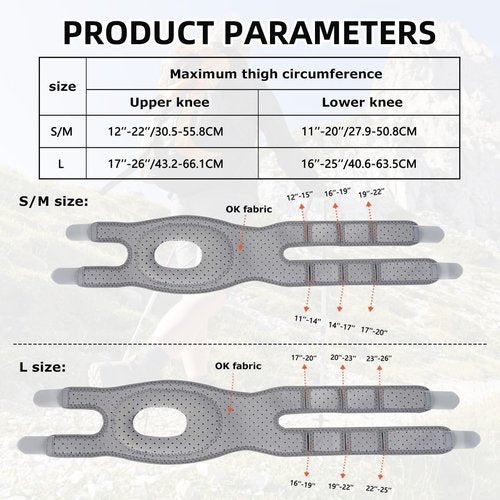 Wellknee Knee Brace, Wellnee Patellar Pad Realign Knee Joint While You Move, Adjustable Tendon Support Sleeve Braces for Meniscus, Osteoarthritis, Orthopedic, Knee Support for Athletes(2PCS-Gray,Large