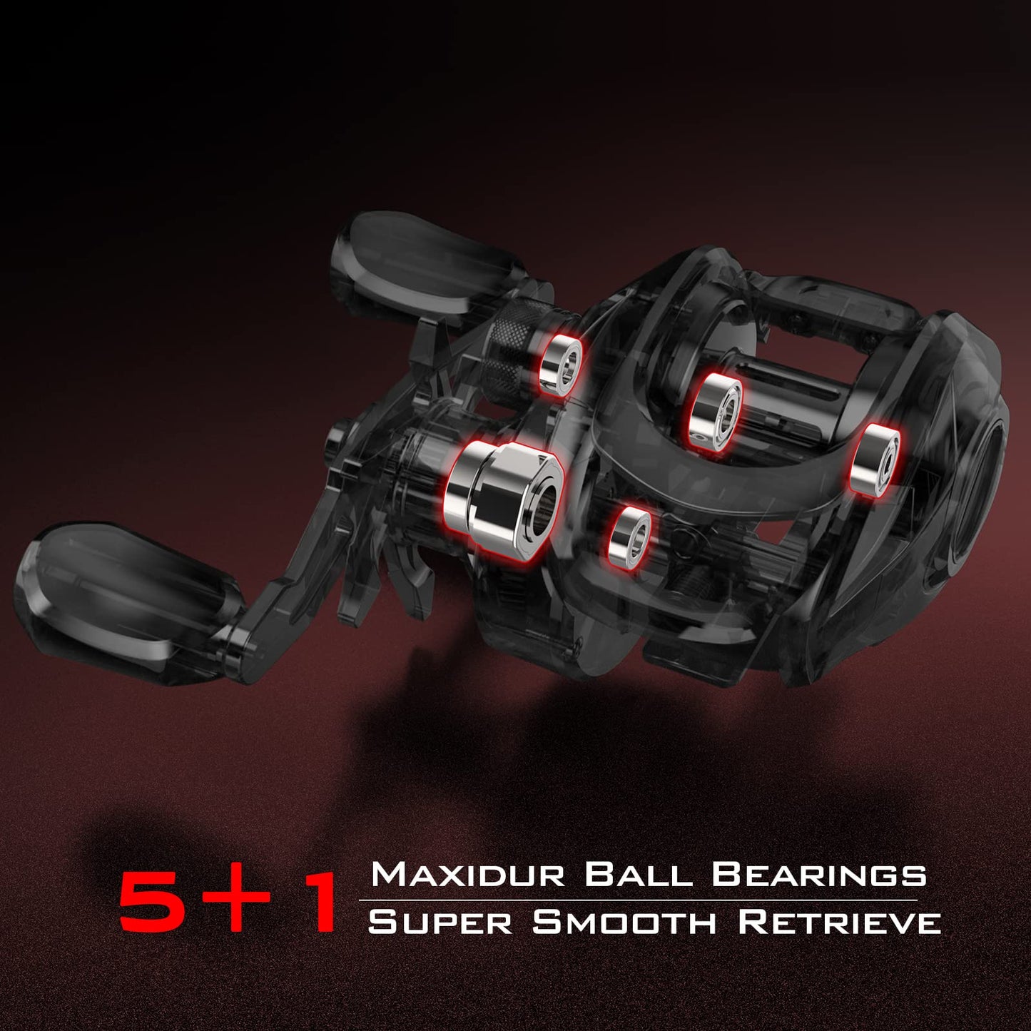 KastKing Brutus Baitcasting Fishing Reel, 7.2:1 Gear Ratio, Right Handed