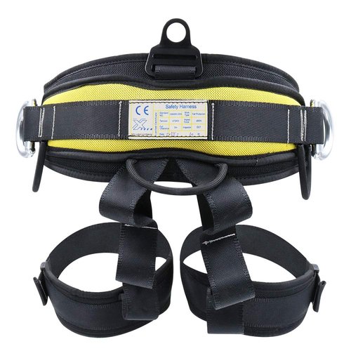 X XBEN Thicken Climbing Harness, Protect Waist Safety Harness Gear, Wider Half Body Harness for Roofing Fire Rescuing Rock Climbing Rappelling Tree Climb