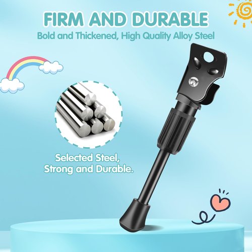 LEICHTEN Kids Bike Kickstand for 16 Inch Wheel Children's Bicycle Single-Side Kick Stand Rear Mount Bikes Support Racks for Girls and Boys Bike