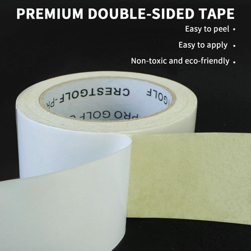 Crestgolf Golf Grip Tape Roll 2" x 18 Yards, Premium Solvent Activated Double Sided Adhesive Strips for Regripping Golf Clubs, Upgrade Double Sided Tape
