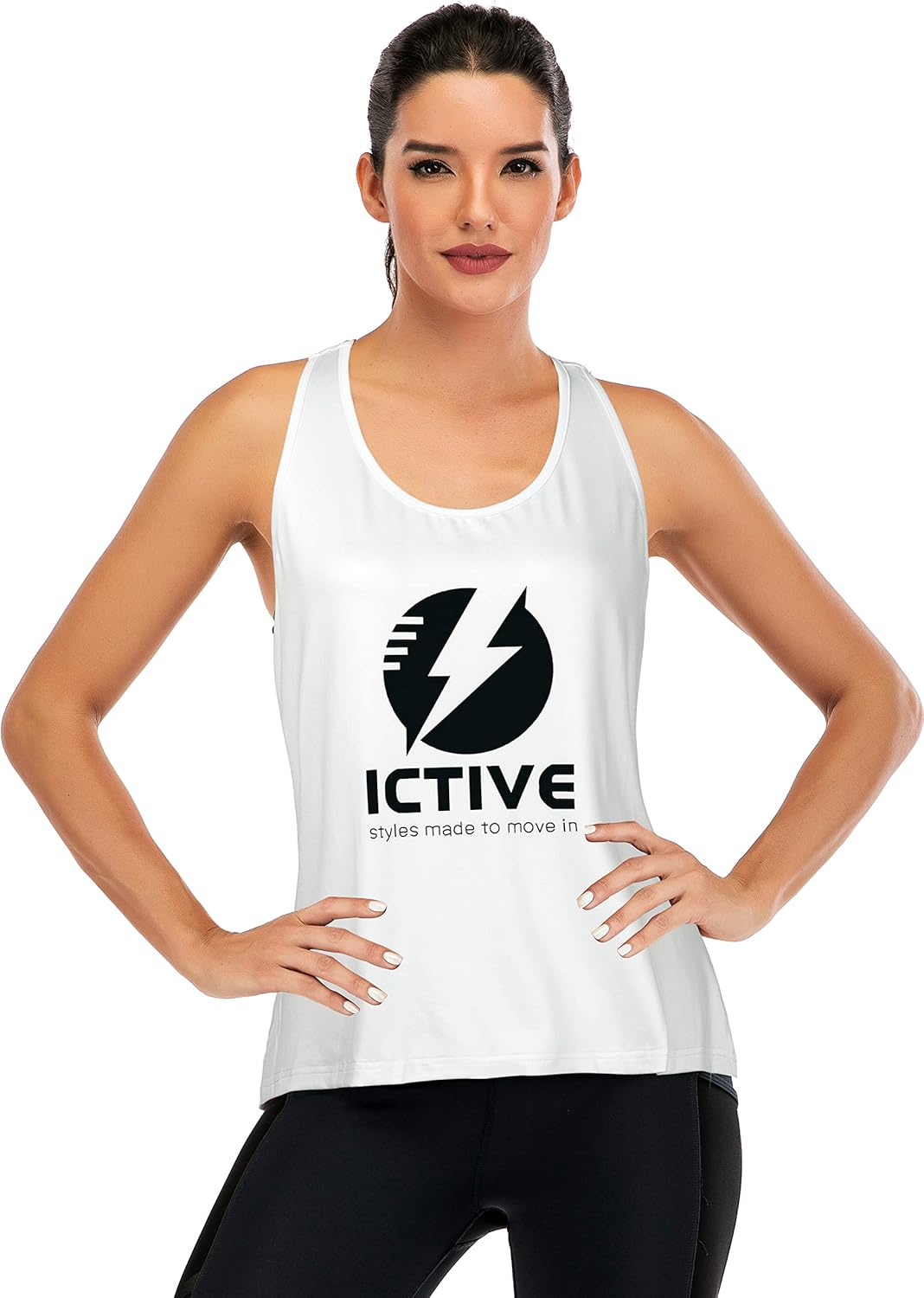 ICTIVE Womens Cross Backless Workout Tops for Women Racerback Tank Tops Open Back Running Muscle Tank Yoga Shirts