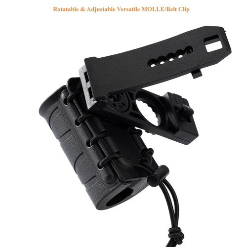 TACNEX Open Top OC/Mace Spray Holster for Duty Belt Quick Release Pepper Spray Case MK3 Canister Holder Polymer Carrier Sheath for Law Enforcement Police Prison/Correctional Officer Security Guard