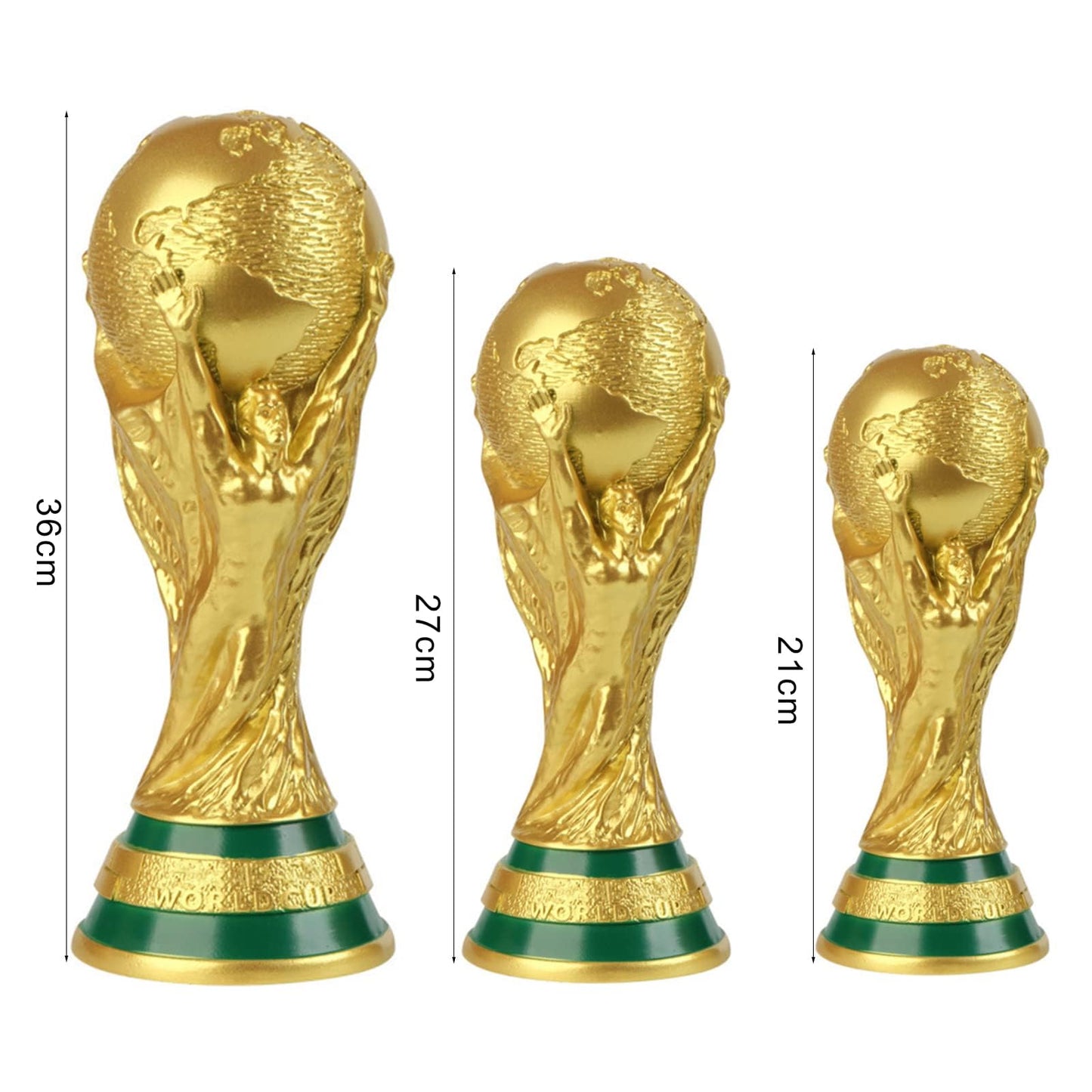 2022 World Cup Trophy Replica, Gold Resin Soccer Collectible for Desktop & Office