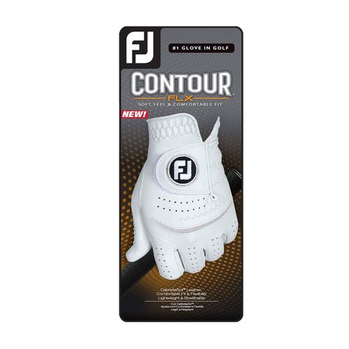 FootJoy Men's Contour FLX Prior Generation Golf Glove, Pearl, Large, Worn on Left Hand