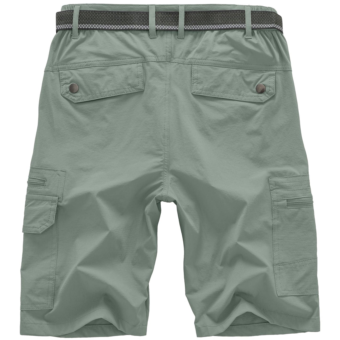 Jessie Kidden Mens Outdoor Casual Expandable Waist Lightweight Water Resistant Quick Dry Fishing Hiking Shorts (6222 Green Sage 34)
