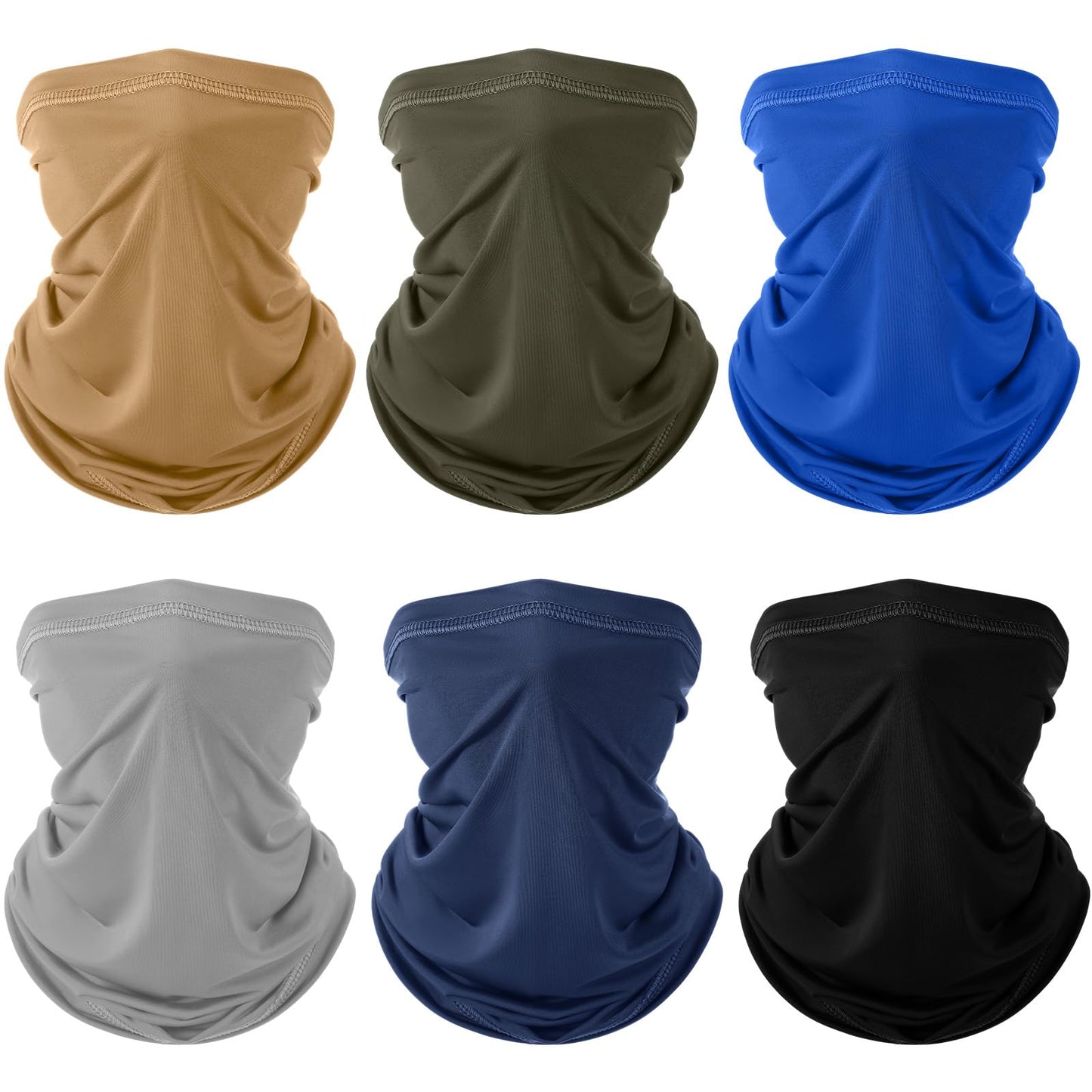 Geyoga Summer UV Protection Cooling Neck Gaiter,Coyote Color,6 Pcs