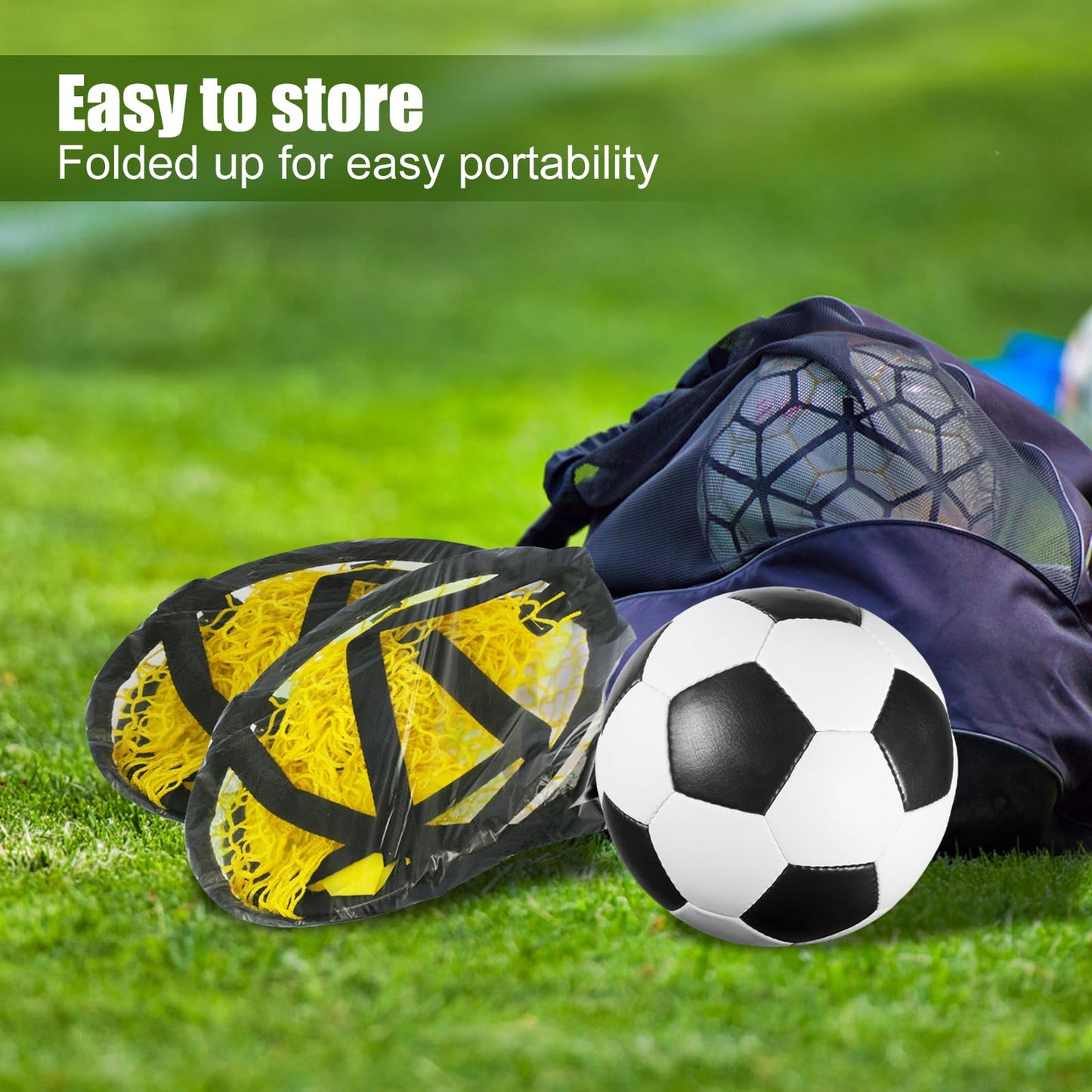2Pcs Soccer Goals for Backyard, Football Target Nets for Throwing 17x28inch Football Trainer Throwing Net Soccer Gear Practice Equipment or Improving Throw Accuracy, Portable Footballs Accessories
