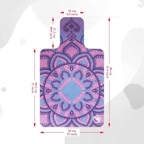 JOOEER Pilates Reformer Machine Mat, Non Slip Pilates Reformer Cover Lightweight Foldable Washable Pilates Reformer Mat for Gym Fitness, Purple