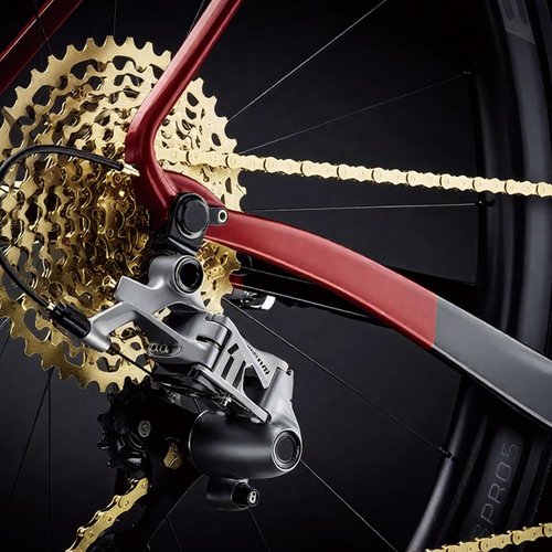 6/7/8/9/10/11/12 Speed Bike Chain – High-Strength, Durable & Smooth-Shifting for Road/Mountain Bikes (Gold-9-Speed)