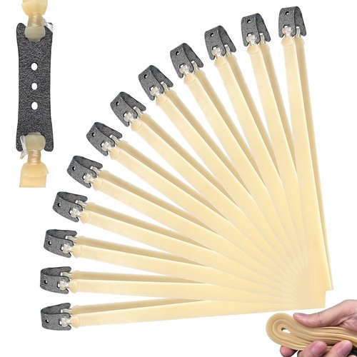 RCZZSUWE 6PCS 2mm Thickened Natural Flat Slingshot Bands High Elasticity,Slingshot Replacement Latex Bands Heavy Duty,Hunting Slingshot Rubber Band Parts,Hule Para Resortera