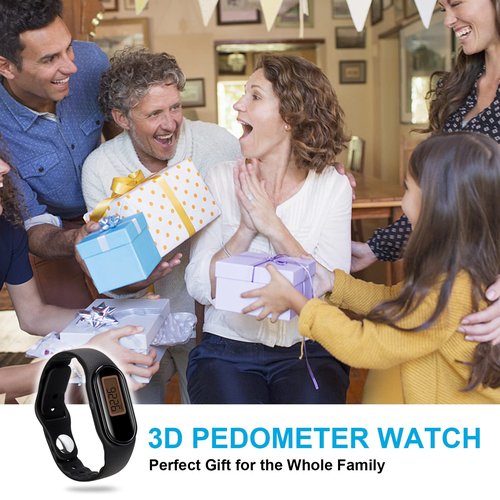Pedometer for Walking Steps and Miles, Digital Pedometer Fitness Tracker, Step Counter with LCD Display, Black
