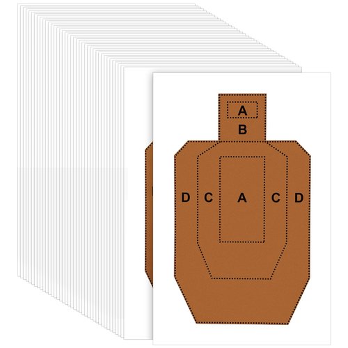 AmazingSpark 50 Pack Paper Shooting Targets 23" x 35" Silhouette Tactical Paper Target USPSA/IPSC Targets for Training Competition Torso for Shooting Range Practice Competitions Training