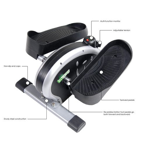 Stamina Inmotion Compact Strider Foot Exercise Machine - Under Desk Elliptical - Standing or Seated Elliptical Fitness Equipment