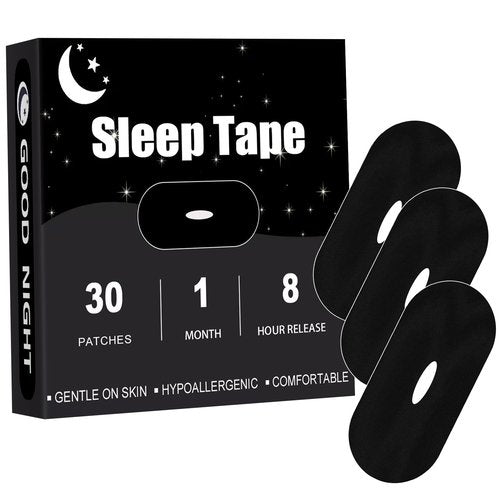 Black Comfort Tape 30 Pack with Hole, Painless Removal, Gentle On Skin Y4