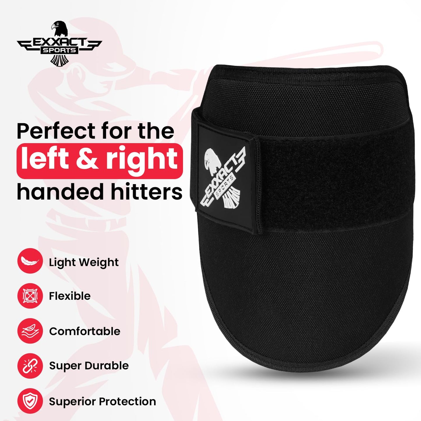 Exxact Sports Baseball Elbow Guard Youth & Adult, Flexible Batters Softball Elbow Guard Baseball with Adjustable Strap