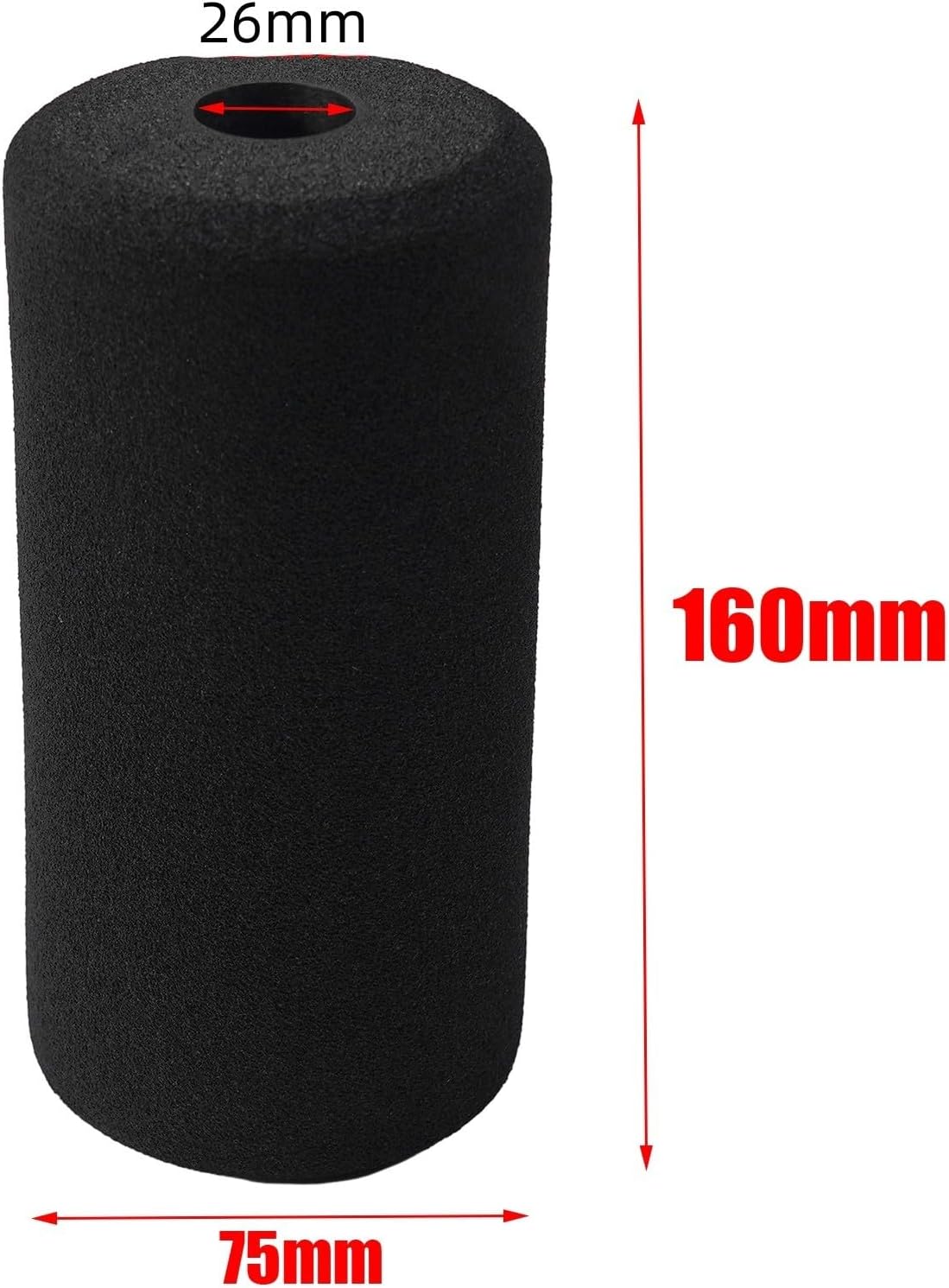 1 Pair Foot Foam Pads Rollers Replacement, Replacement Foam Foot Pads For Home Gym Exercise Machines Equipments, For Weight Bench Inversion Table And Gym Exercise Equipmen(2PCS 160MM)