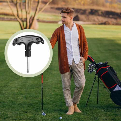 EupHHonycs Golf Wrench Tool Stainless Steel Adjustable Golf Driver with Plastic Handle Golfs Head Adjustment Tool for Club Driver Shaft Adapter Torque (Black)