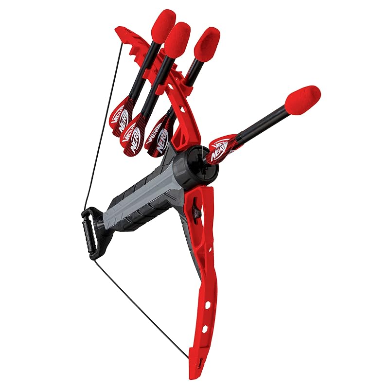NERF Rip Rocket Bow & Arrow Set for Kids – 4 Foam Arrows, Indoor/Outdoor