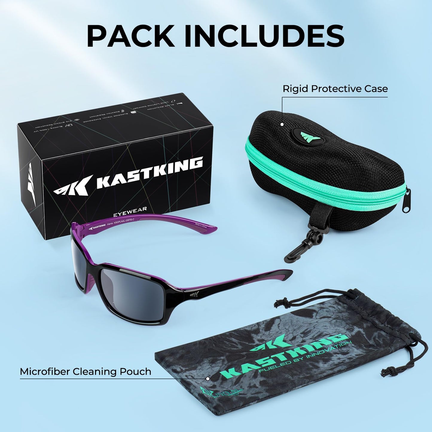 KastKing Alanta Polarized Sunglasses With PuriVex Protective Lens Coating,UV400 Women Sunglasses for Cycling Driving Fishing