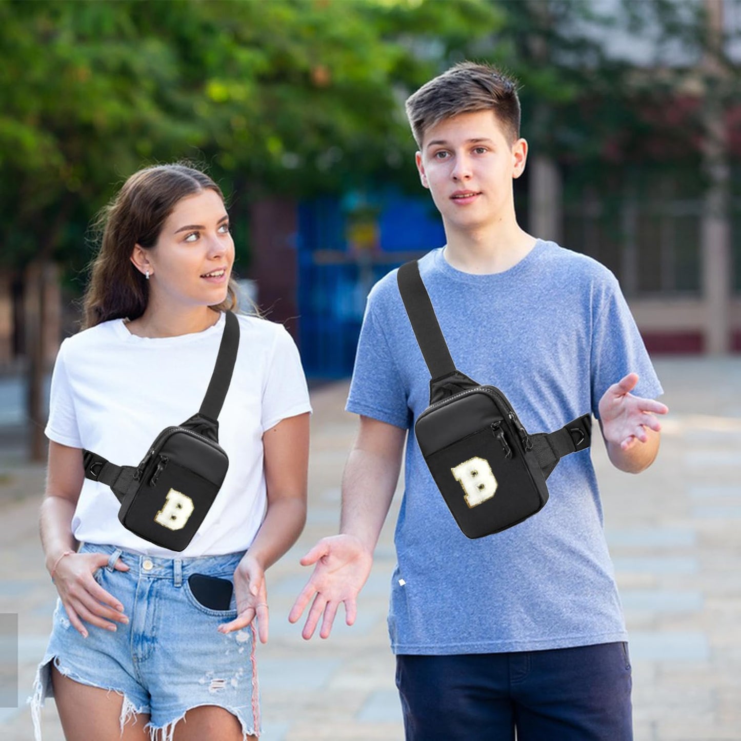 Vpoofree Mini Sling Bag for Men Crossbody,Small Chest Bag Casual Trendy Waterproof Lightweight Phone Crossover Daypack (Small sling bag-M)