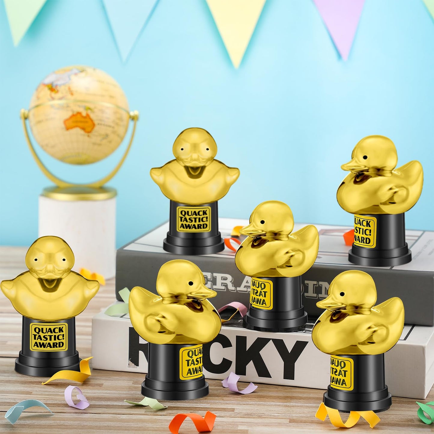 Tondiamo Small Trophy Celebrate the Top Award 6 Inch Tall Plastic MVP Funny Game Small Trophy and Awards for Employees Boss Custom Competition Gifts(Duck)