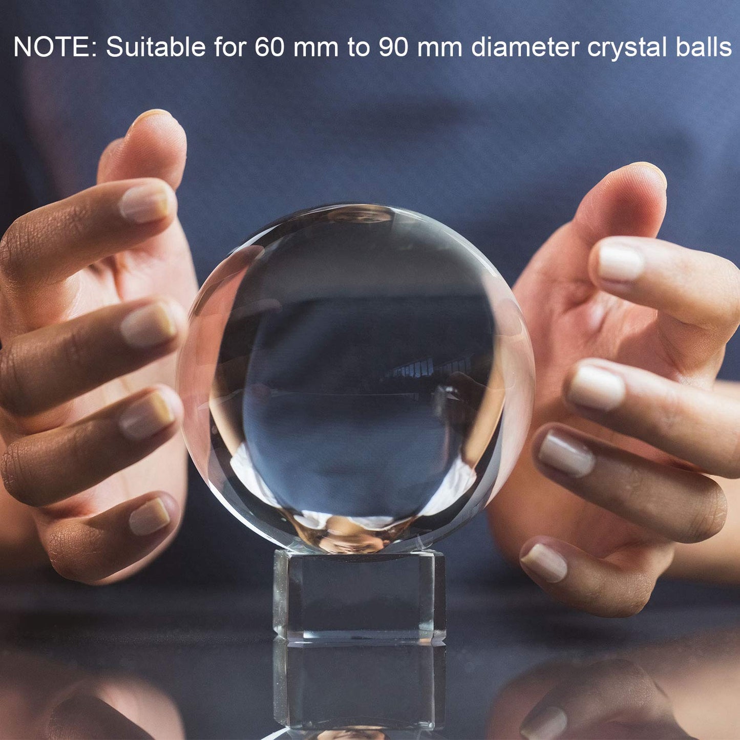 SATINIOR 2 Pack Crystal Ball Stand Clear Sphere Stand Crystal Sphere Holder Base for Display 60 mm to 90 mm Balls, Marbles, eegs
