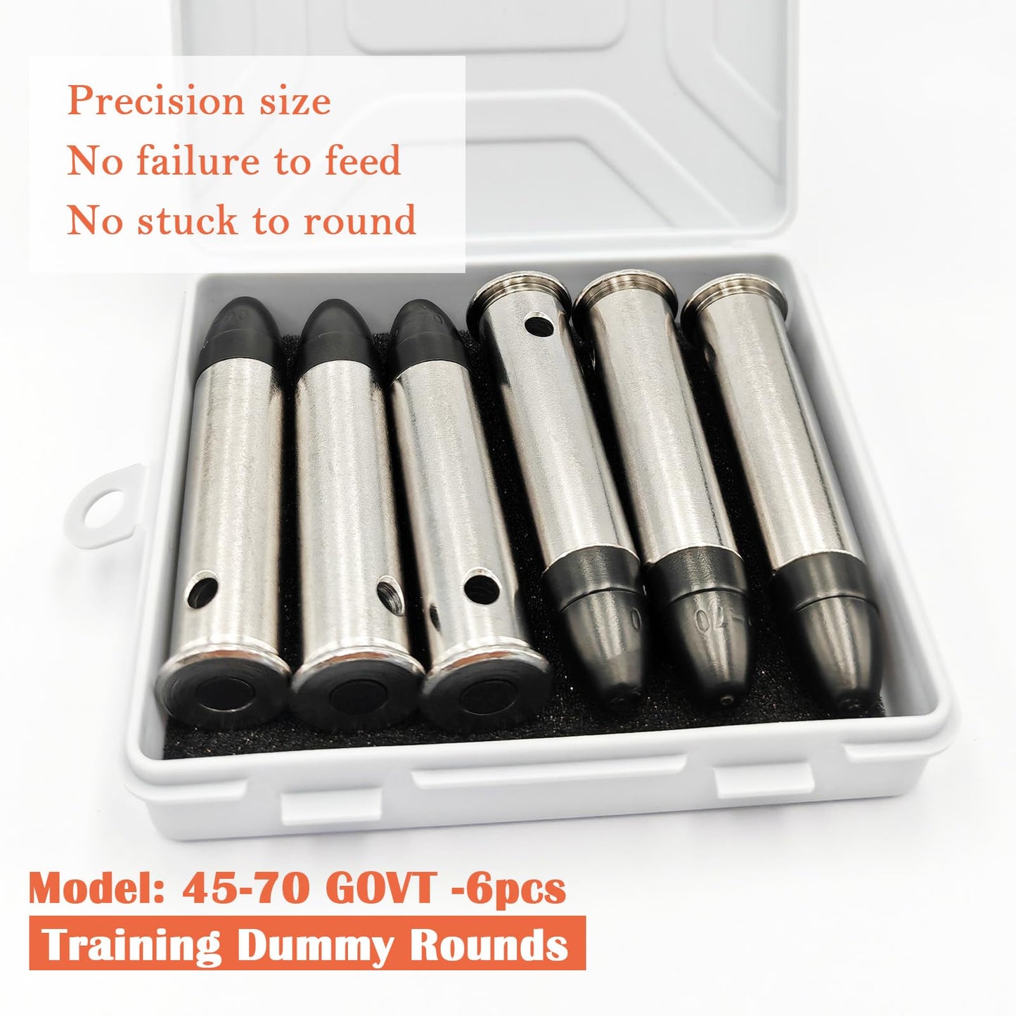 Bayattoo .45-70 Govt Safety Practice Rounds Action Trainer Dummy Round Dry Fire Training Snap Cap (6pk)