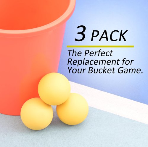 Viminston Bucket Toss Replacement Balls 3 Pack for Outdoor Yard Game (Racquetball)
